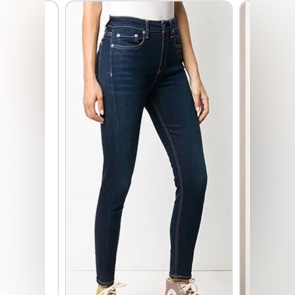 Rag & Bone Bedford High Rise Ankle Skinny Jeans Dark Wash Size 26